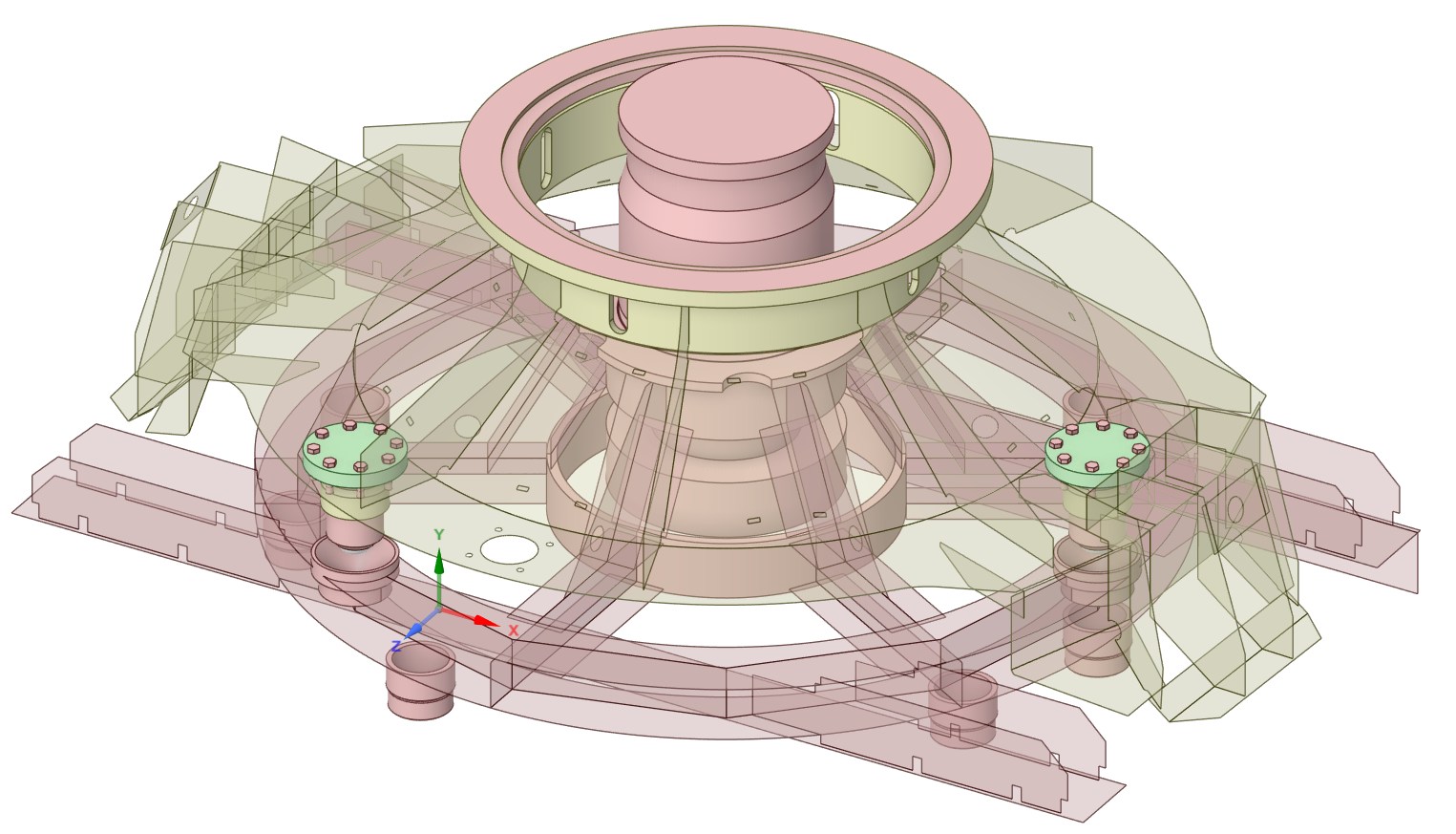 Modelo 3D de um funil guia de instalação submarina